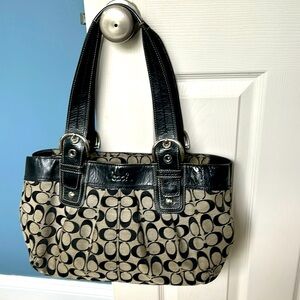 Coach Purse Black and Gray